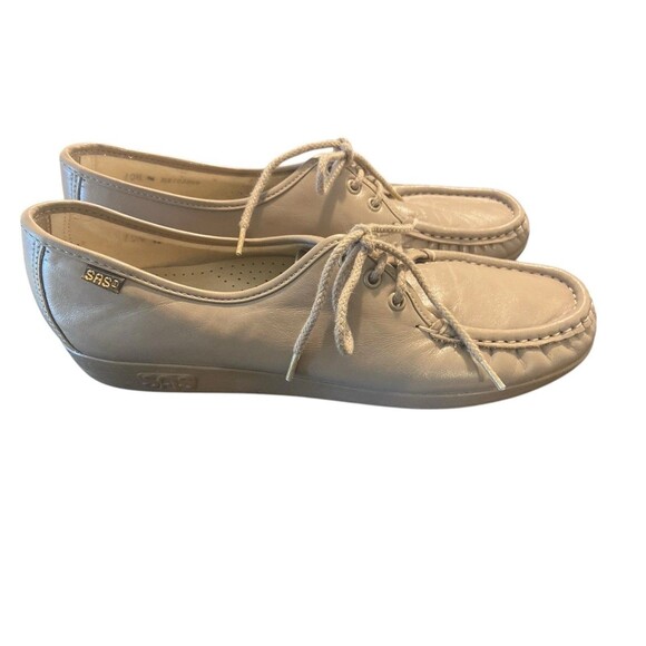 SAS Tripad Taupe‎ Lace Up Leather Orthotic Walking Comfort Flat Shoes 10.5 - Picture 2 of 8